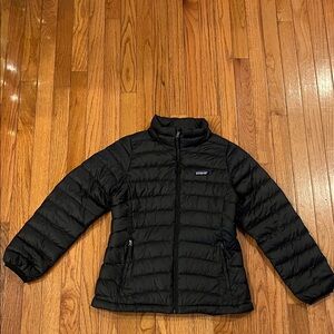 Kids Patagonia Black Quilted Jacket / Duck Down